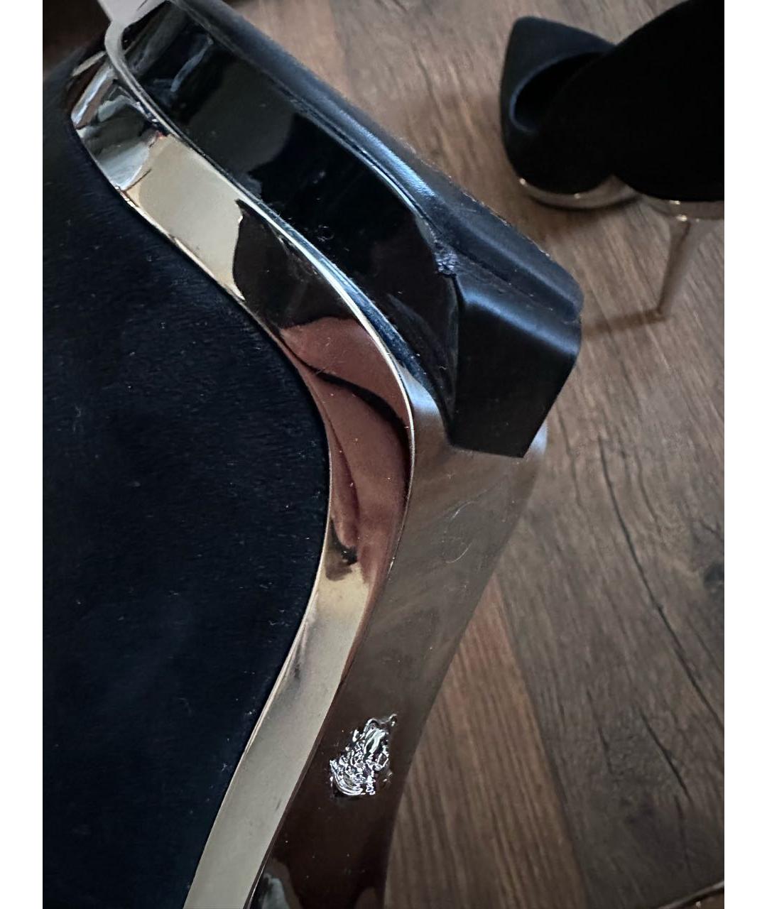 VERSACE Черные замшевые туфли, фото 6