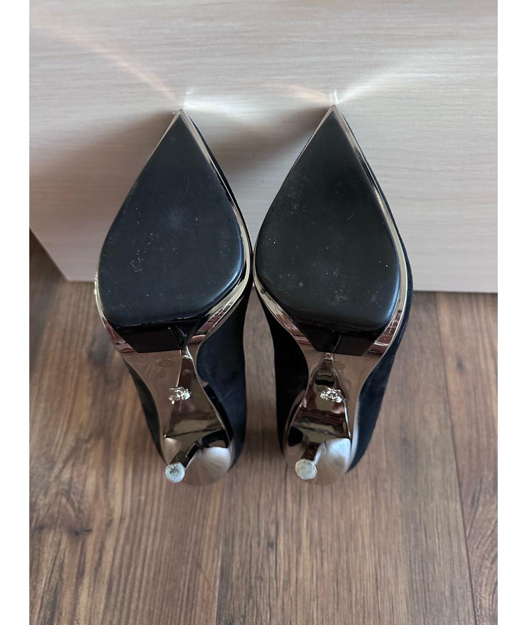 VERSACE Черные замшевые туфли, фото 5