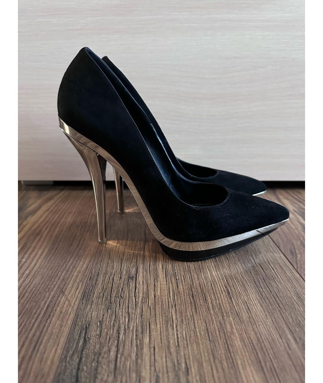 VERSACE Черные замшевые туфли, фото 9