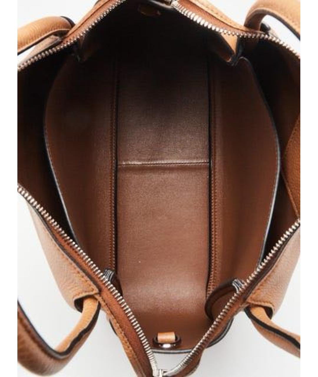 PRADA Коричневая кожаная сумка через плечо, фото 4