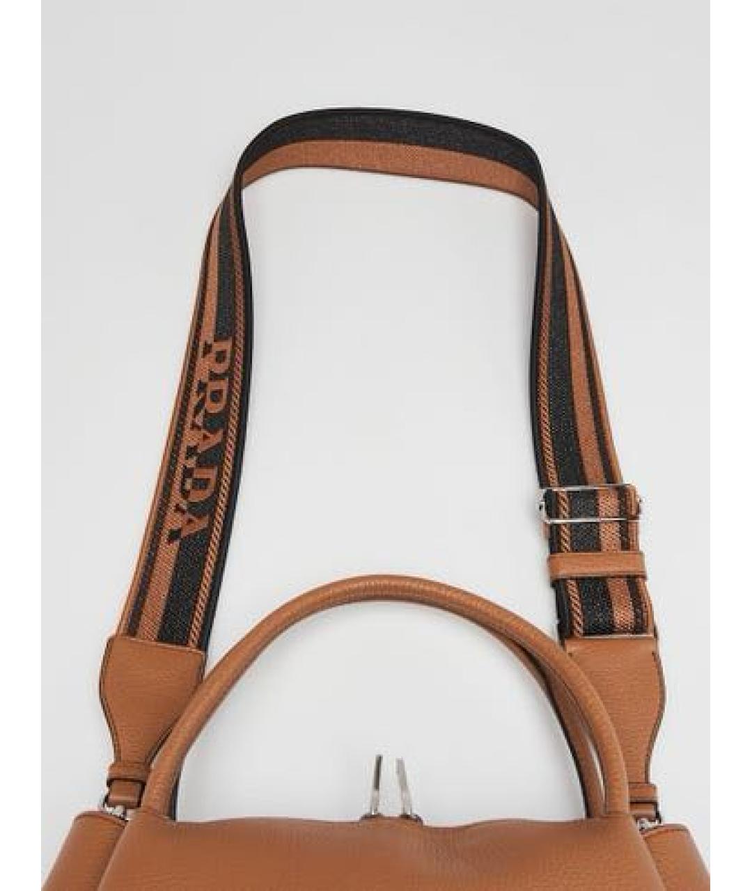 PRADA Коричневая кожаная сумка через плечо, фото 2