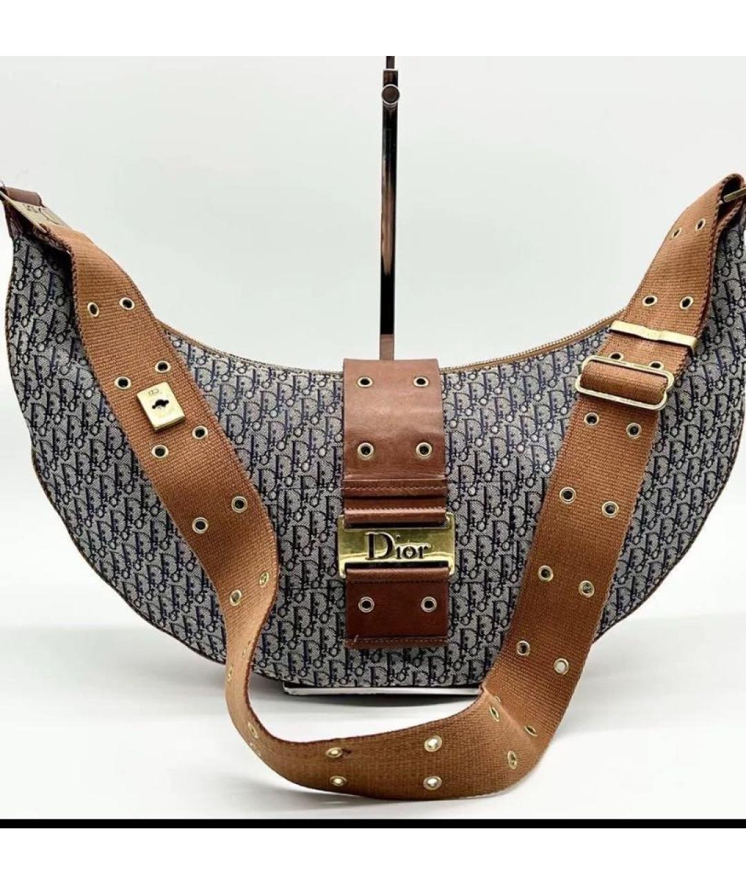 CHRISTIAN DIOR Темно-синяя сумка через плечо, фото 7