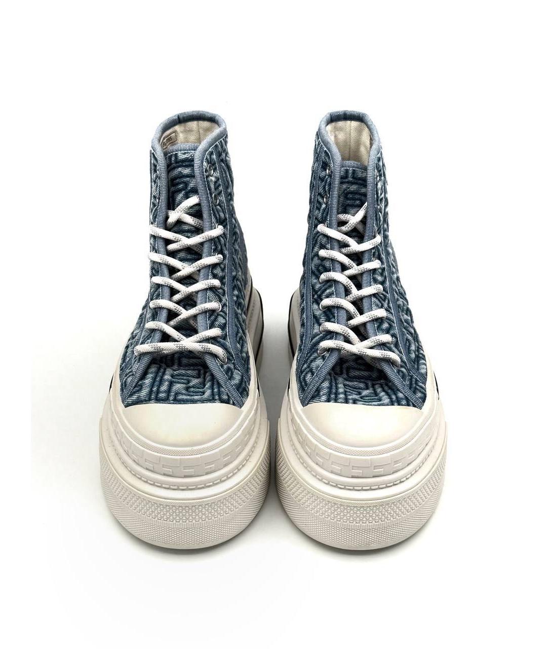 FENDI Голубые кеды, фото 3