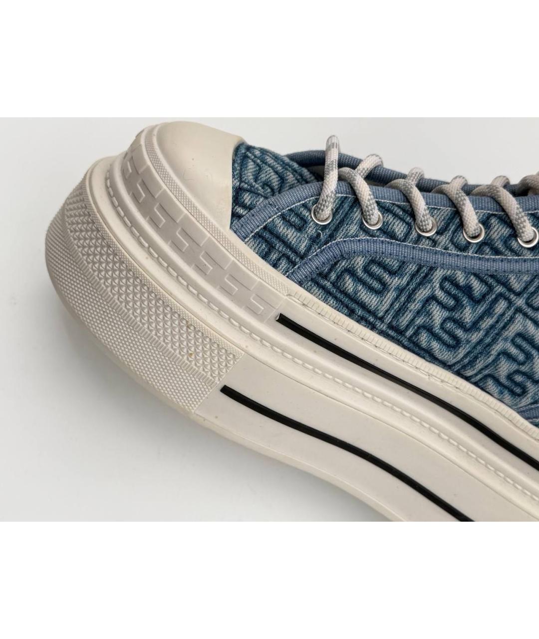 FENDI Голубые кеды, фото 7