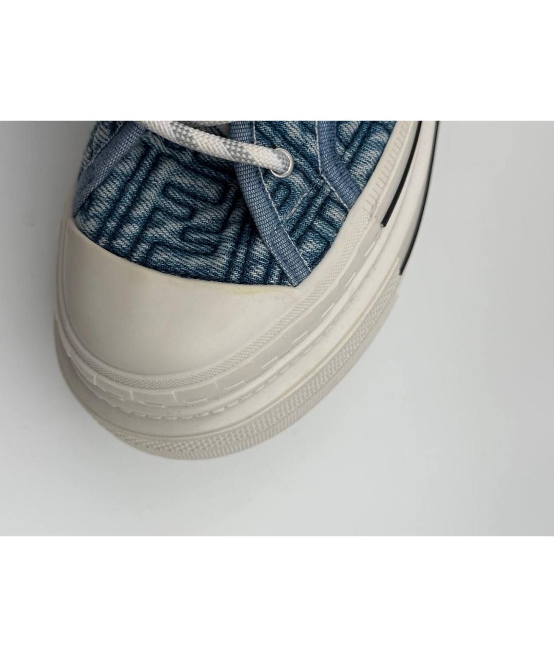 FENDI Голубые кеды, фото 5