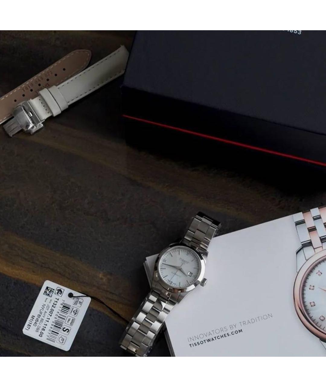 TISSOT Серебряные серебряные часы, фото 4