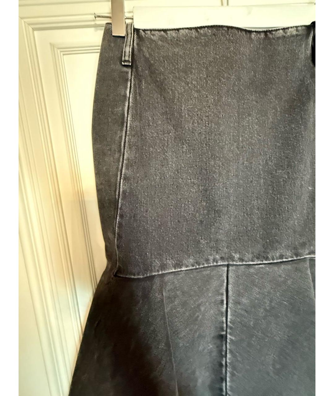 BALENCIAGA Серая деним юбка миди, фото 3