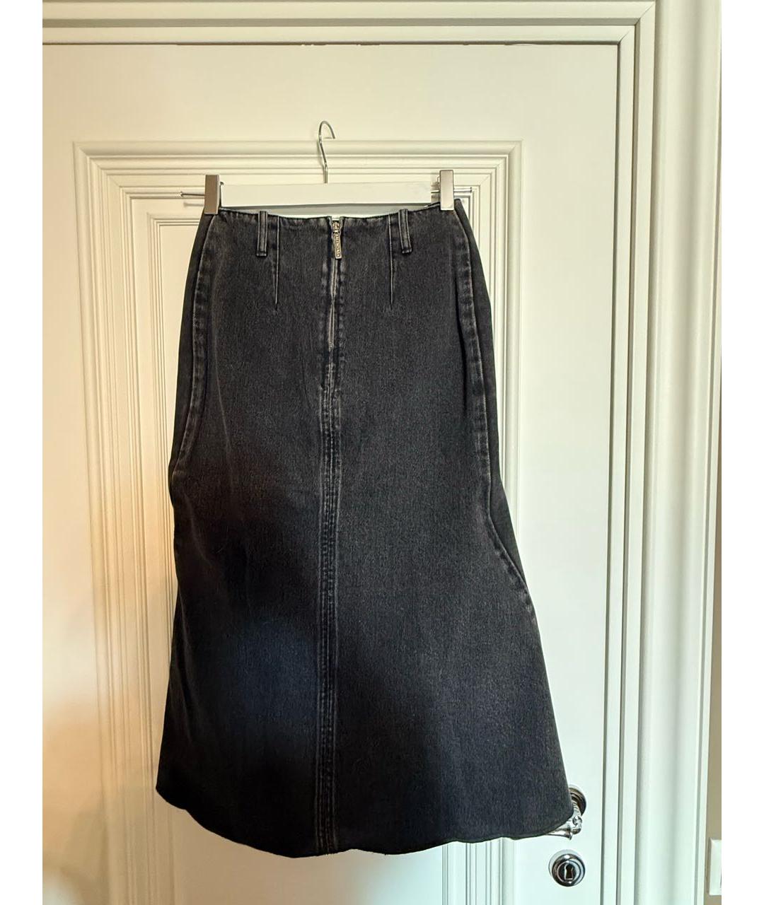 BALENCIAGA Серая деним юбка миди, фото 2