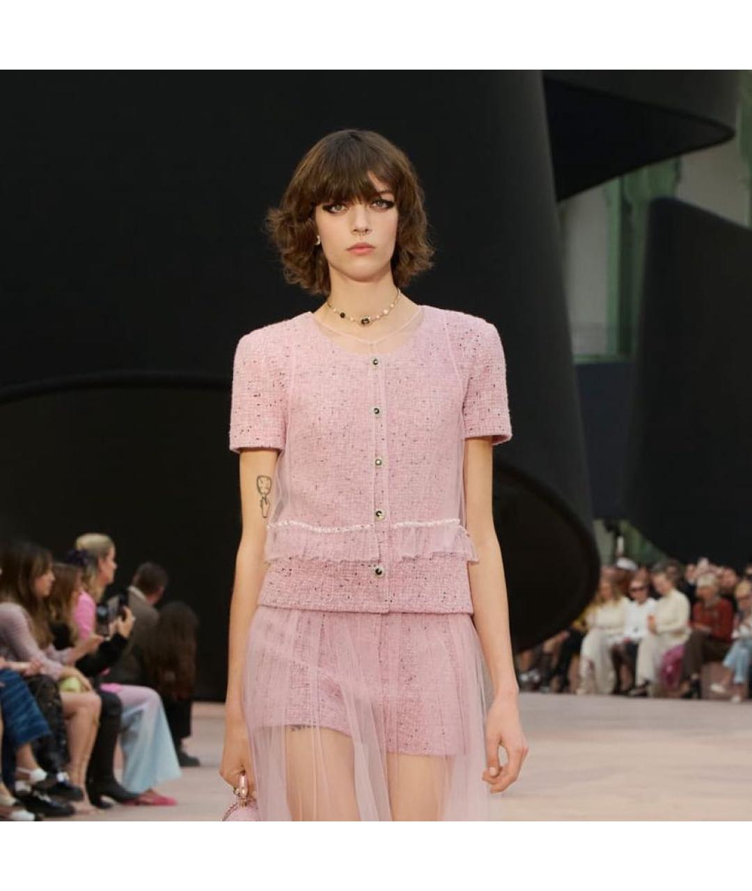 CHANEL Розовая юбка миди, фото 2