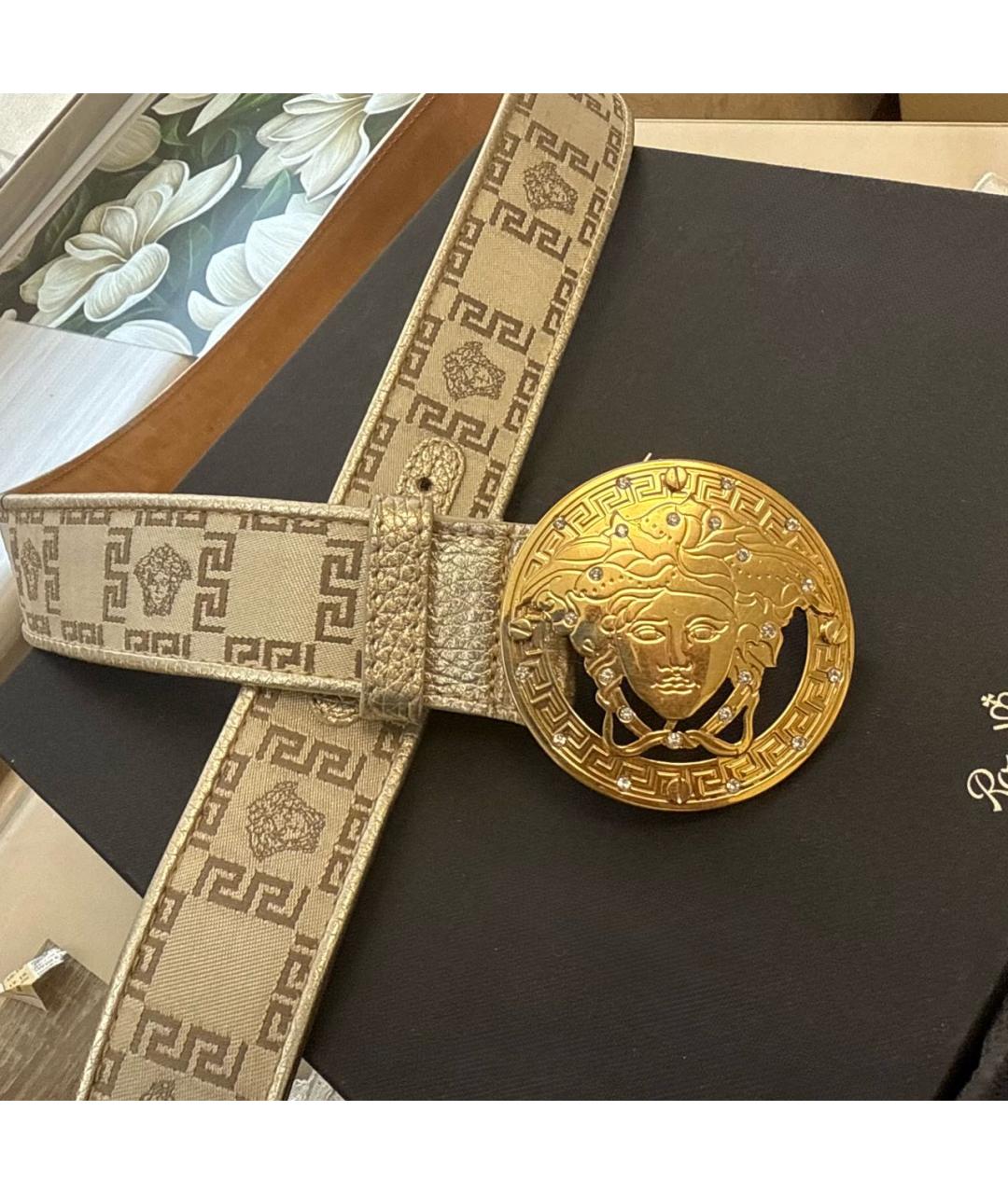 VERSACE Бежевый ремень, фото 2