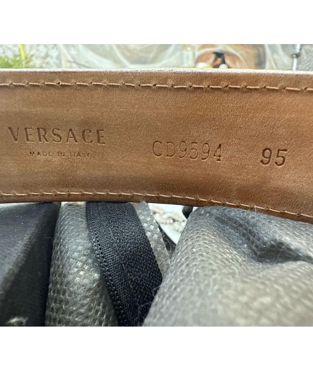 VERSACE Бежевый ремень, фото 3