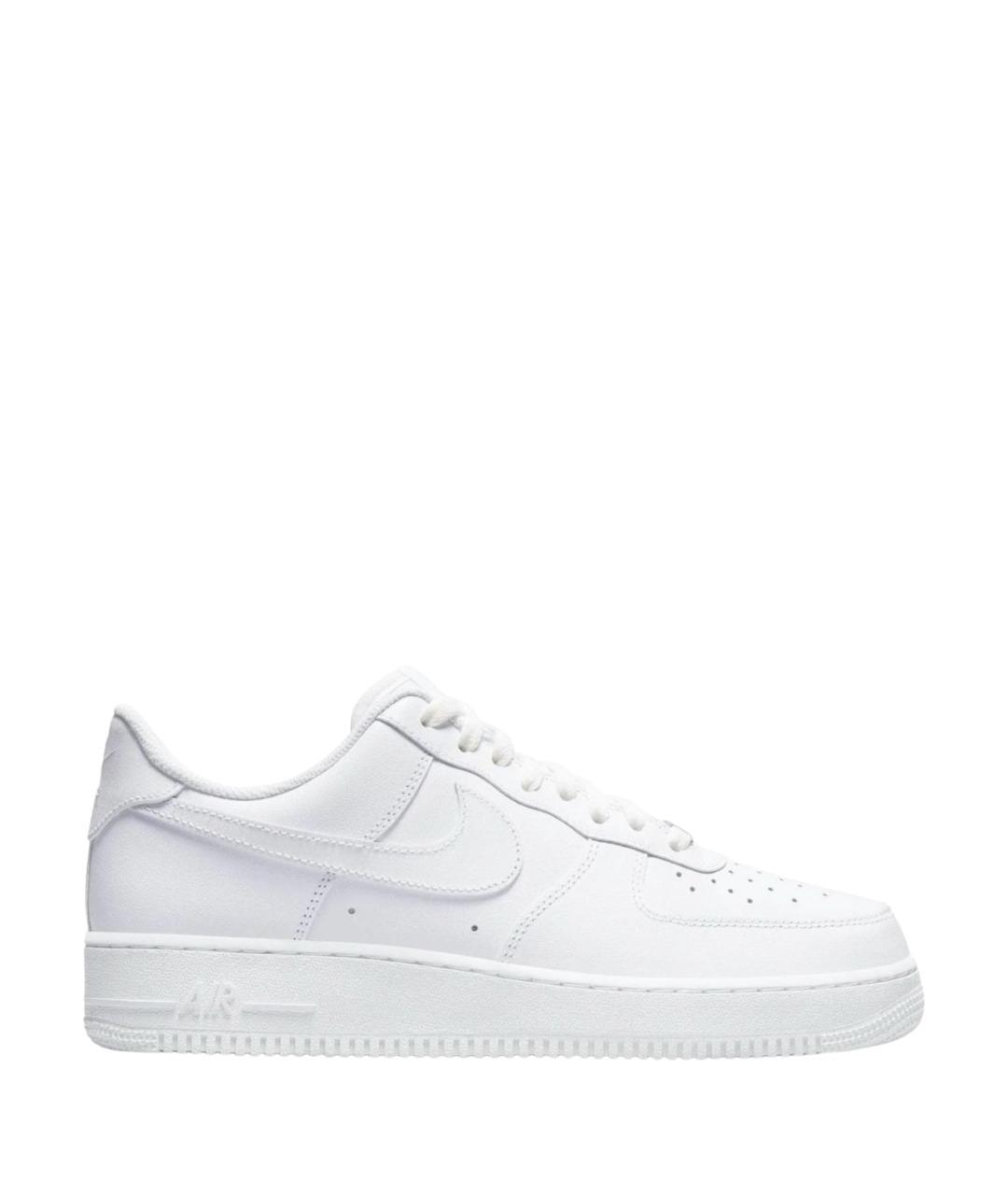 NIKE Белые кожаные низкие кроссовки / кеды, фото 1