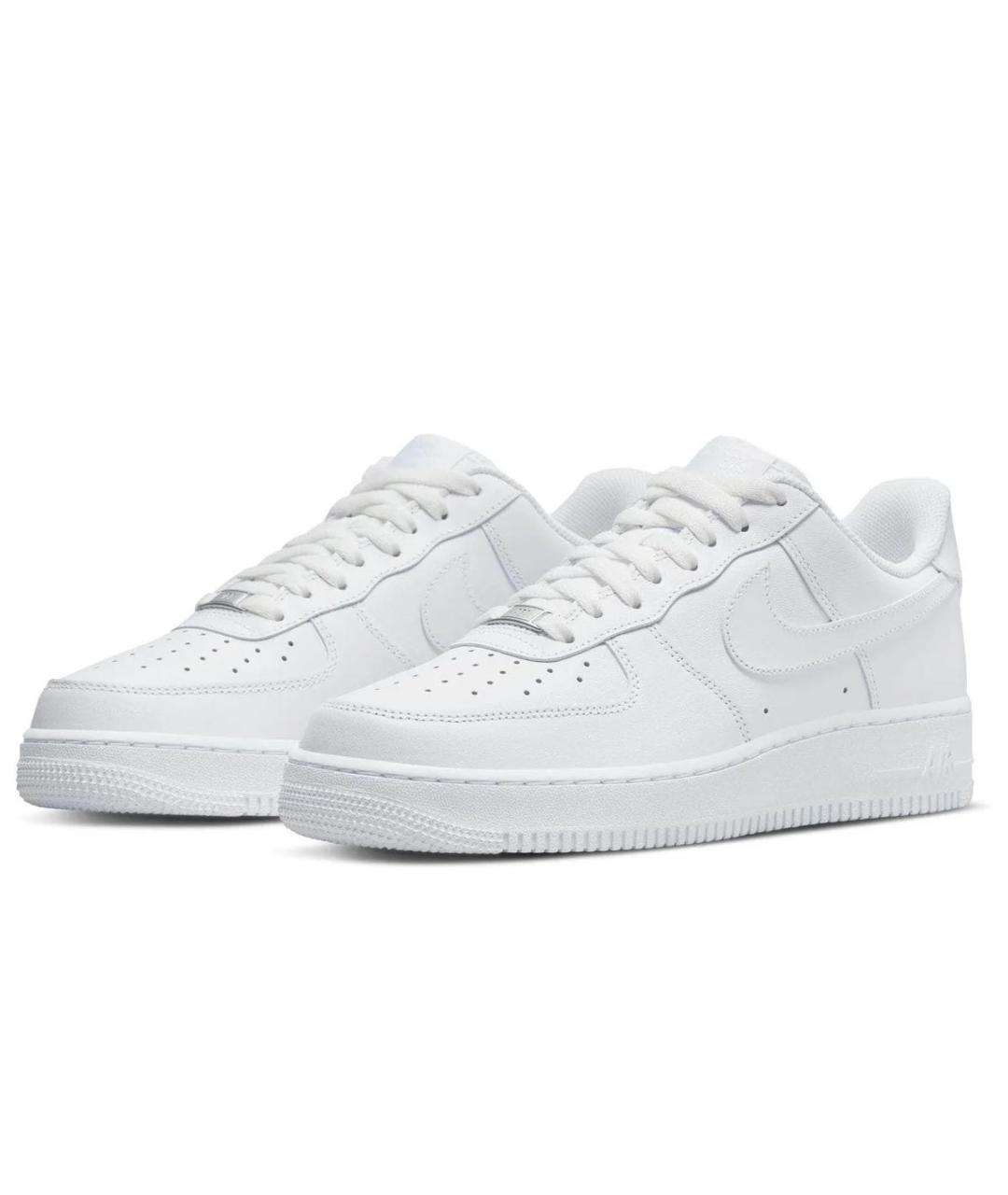 NIKE Белые кожаные низкие кроссовки / кеды, фото 3