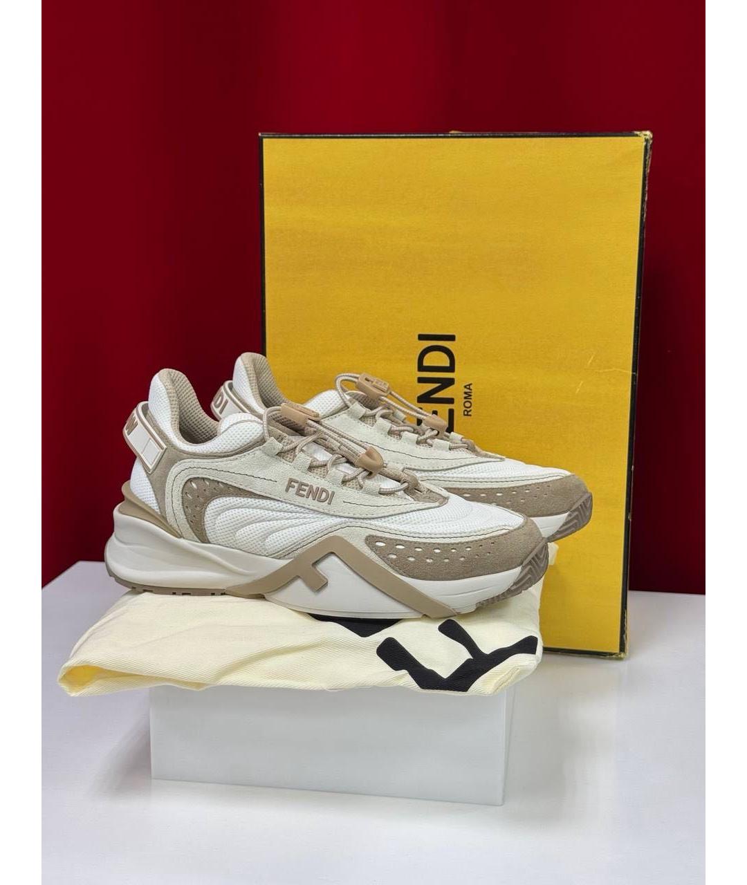 FENDI Коричневые кроссовки, фото 5