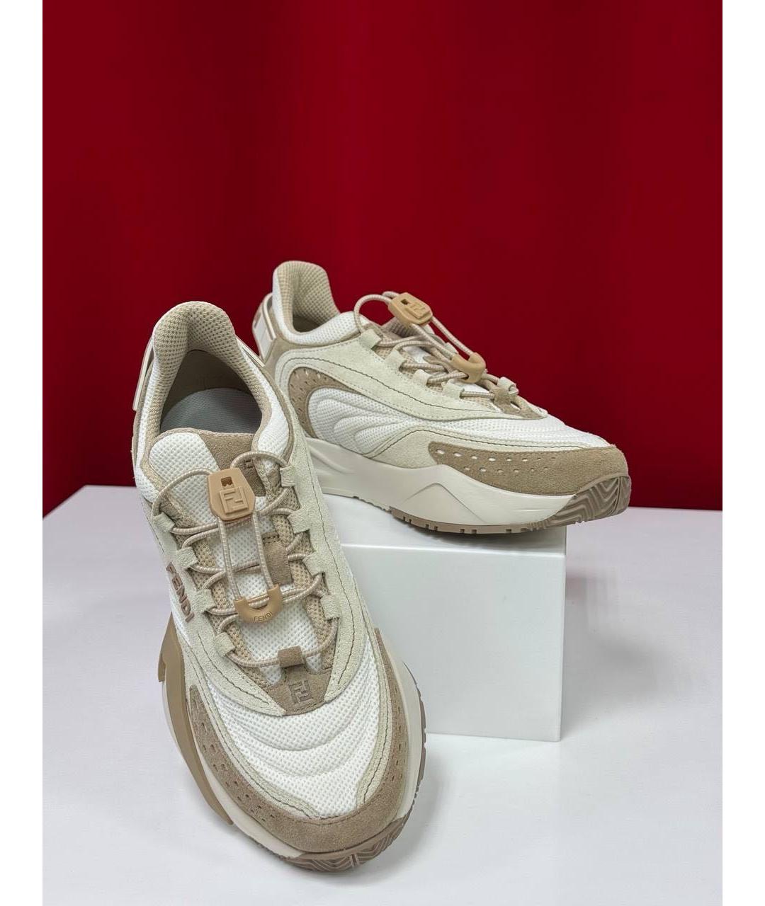 FENDI Коричневые кроссовки, фото 6