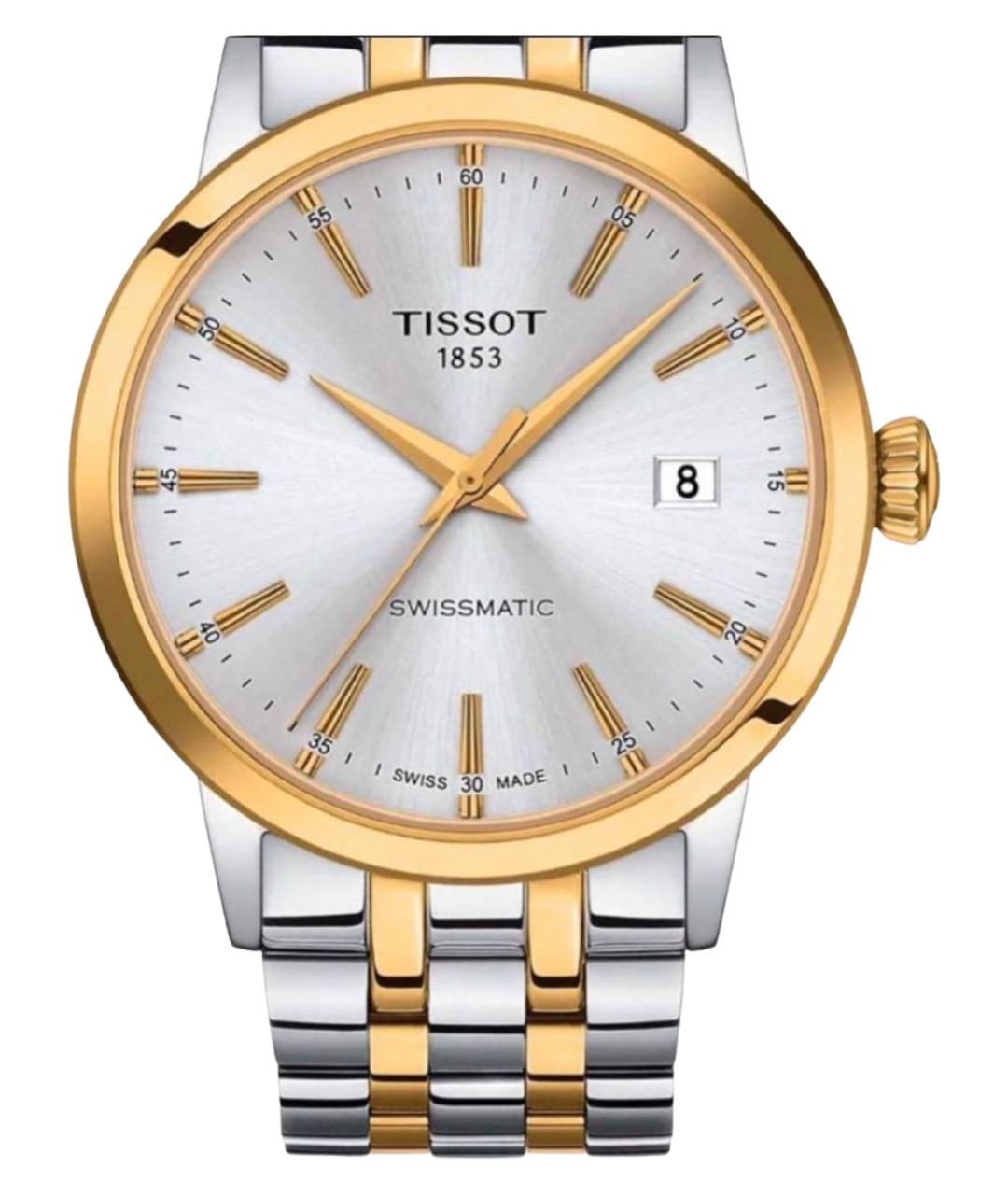 TISSOT Серебряные стальные часы, фото 1