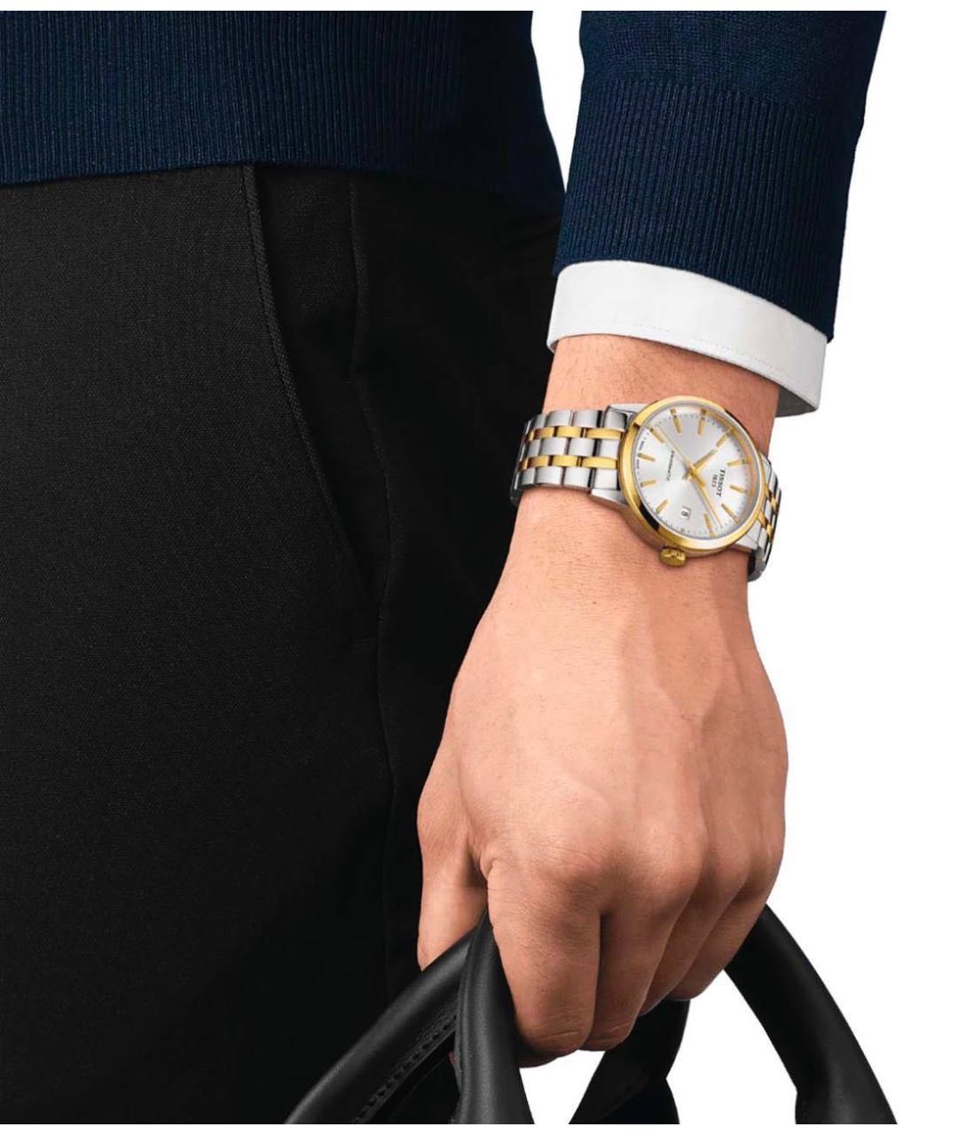 TISSOT Серебряные стальные часы, фото 5