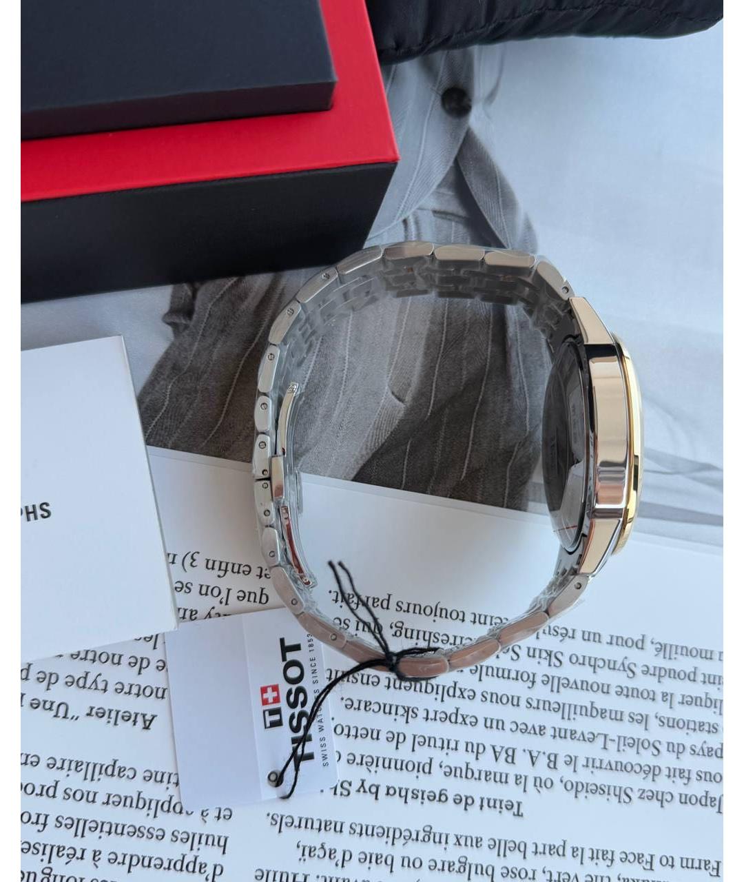 TISSOT Серебряные стальные часы, фото 4