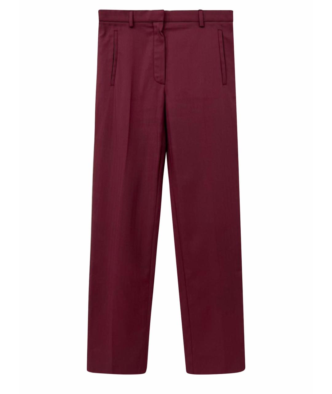 HERMES Бордовые брюки узкие, фото 1