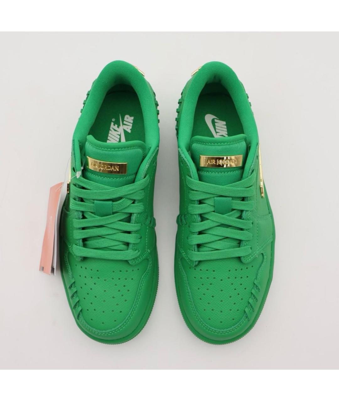 JORDAN Зеленые кожаные кроссовки, фото 3