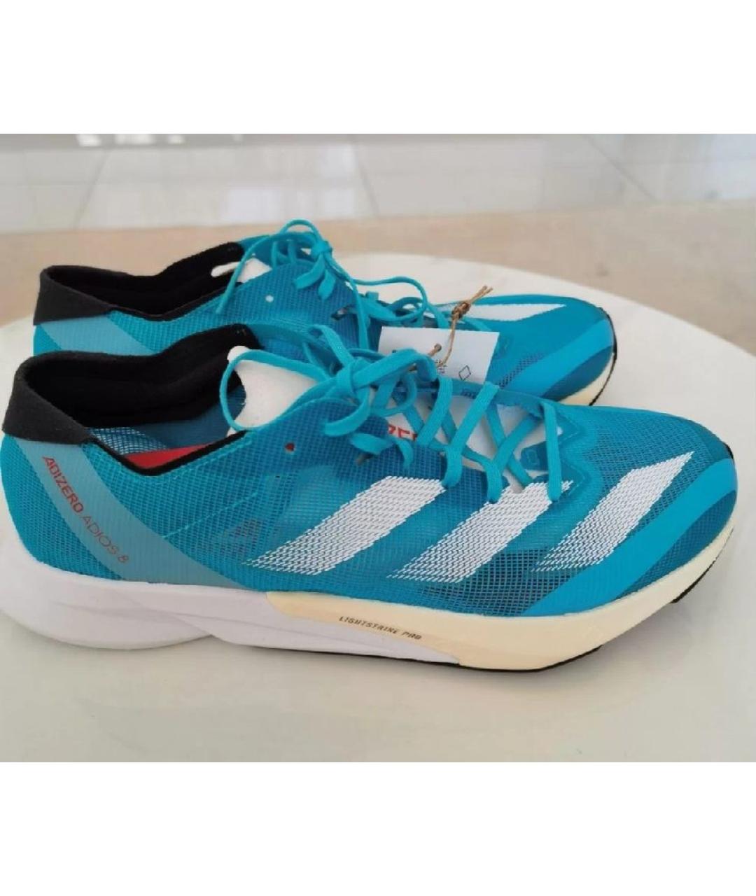 ADIDAS Голубые текстильные низкие кроссовки / кеды, фото 9