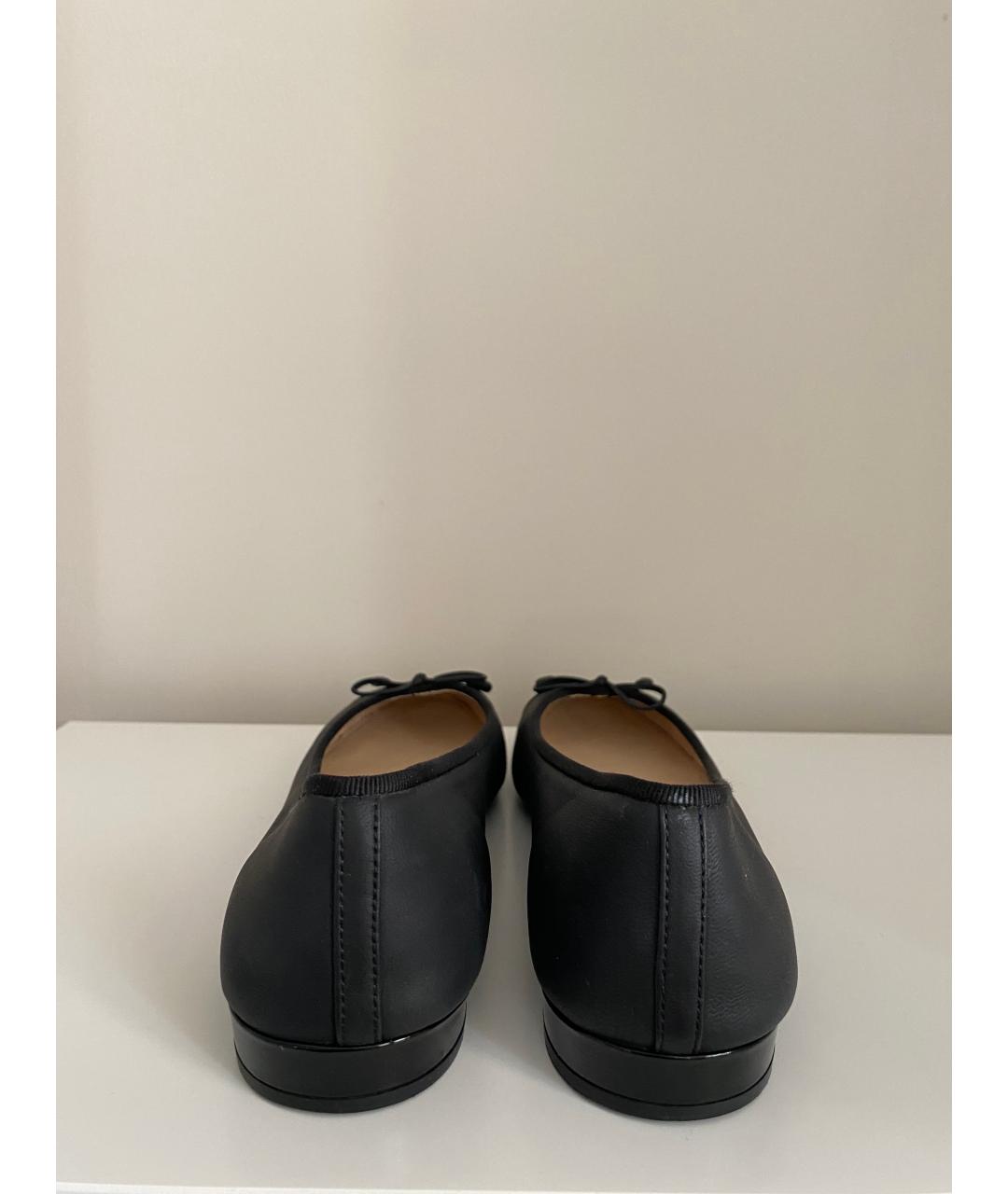 PRADA Черные кожаные балетки, фото 4
