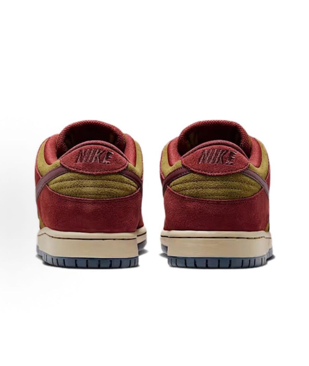 NIKE Бордовые замшевые низкие кроссовки / кеды, фото 4
