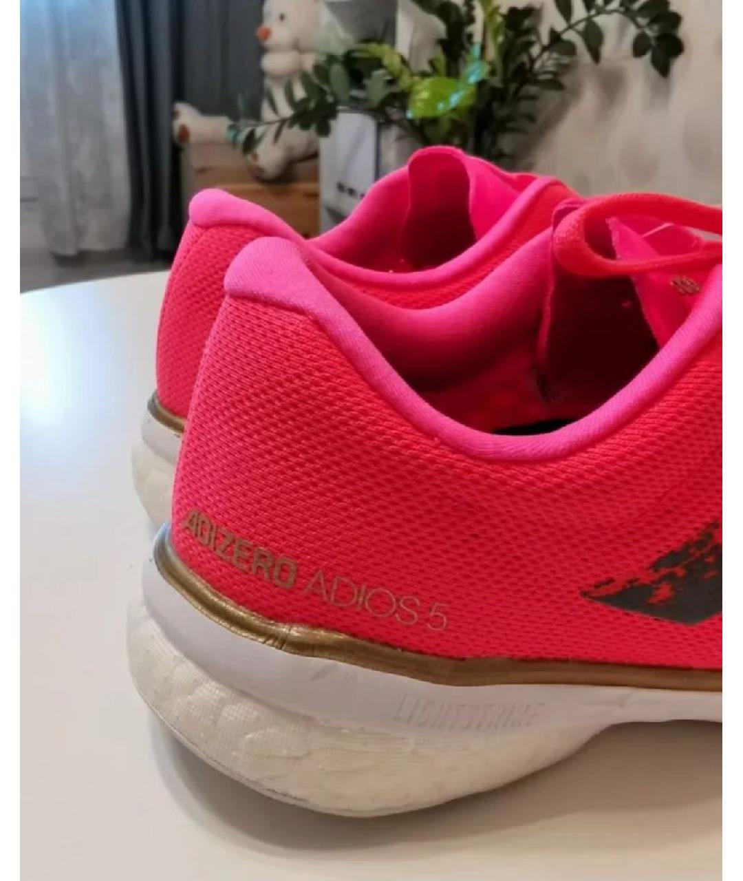 ADIDAS Розовые текстильные кроссовки, фото 4