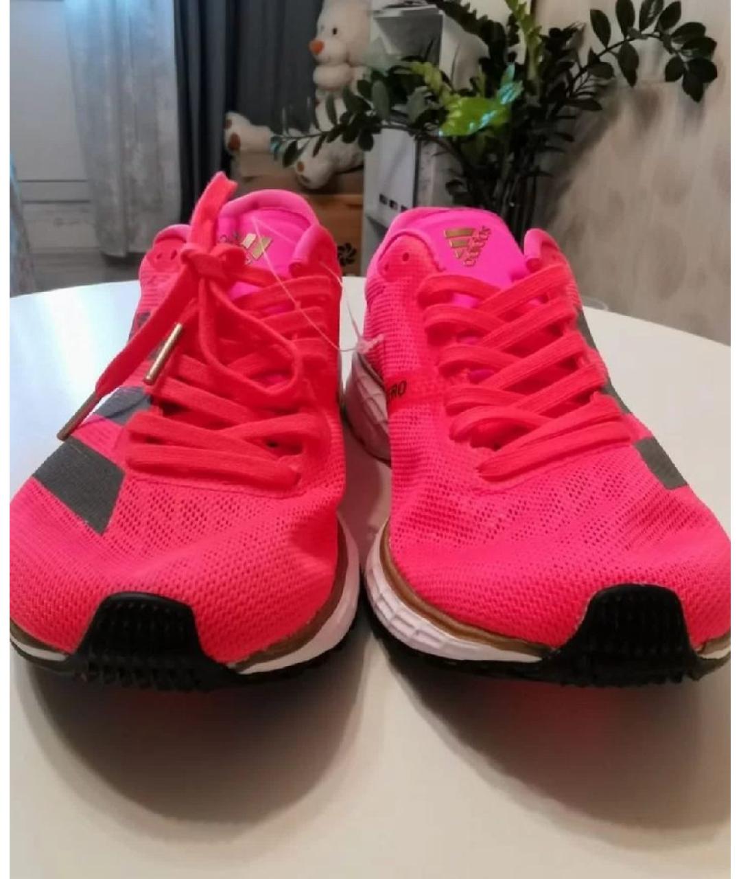 ADIDAS Розовые текстильные кроссовки, фото 2