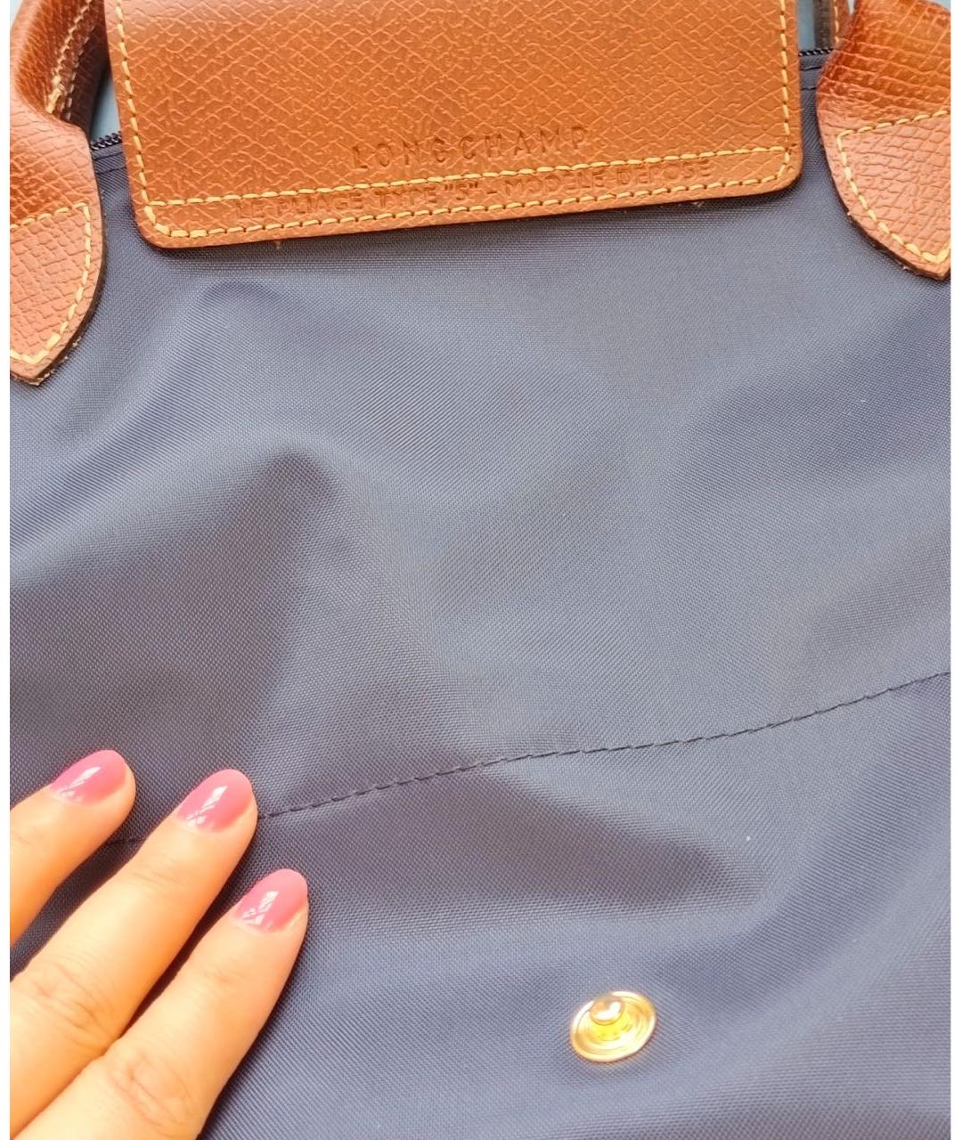 LONGCHAMP Темно-синяя сумка тоут, фото 8