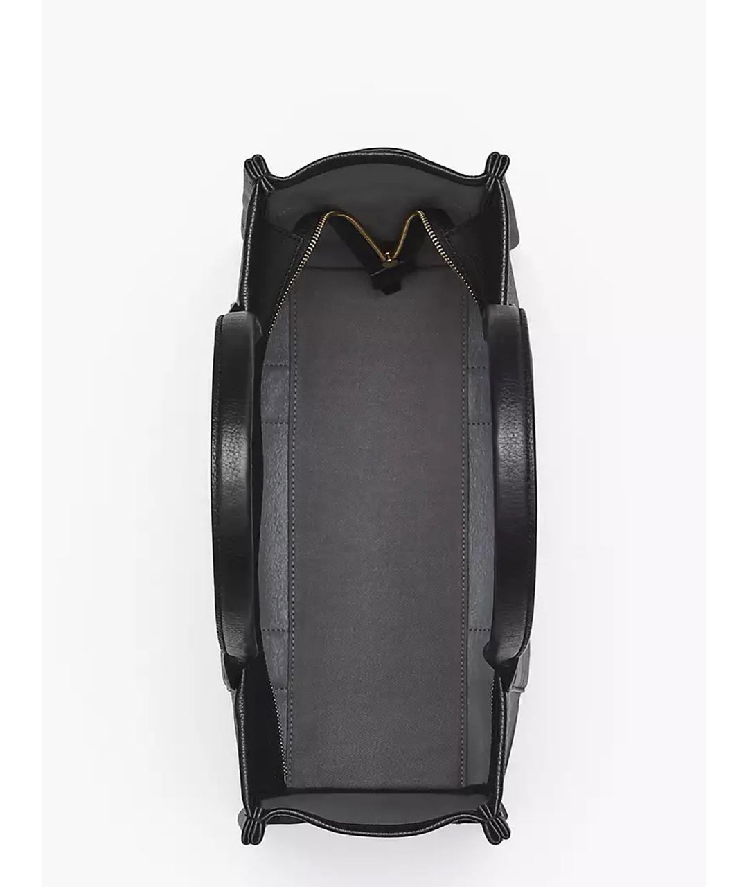 MARC JACOBS Черная кожаная сумка тоут, фото 3