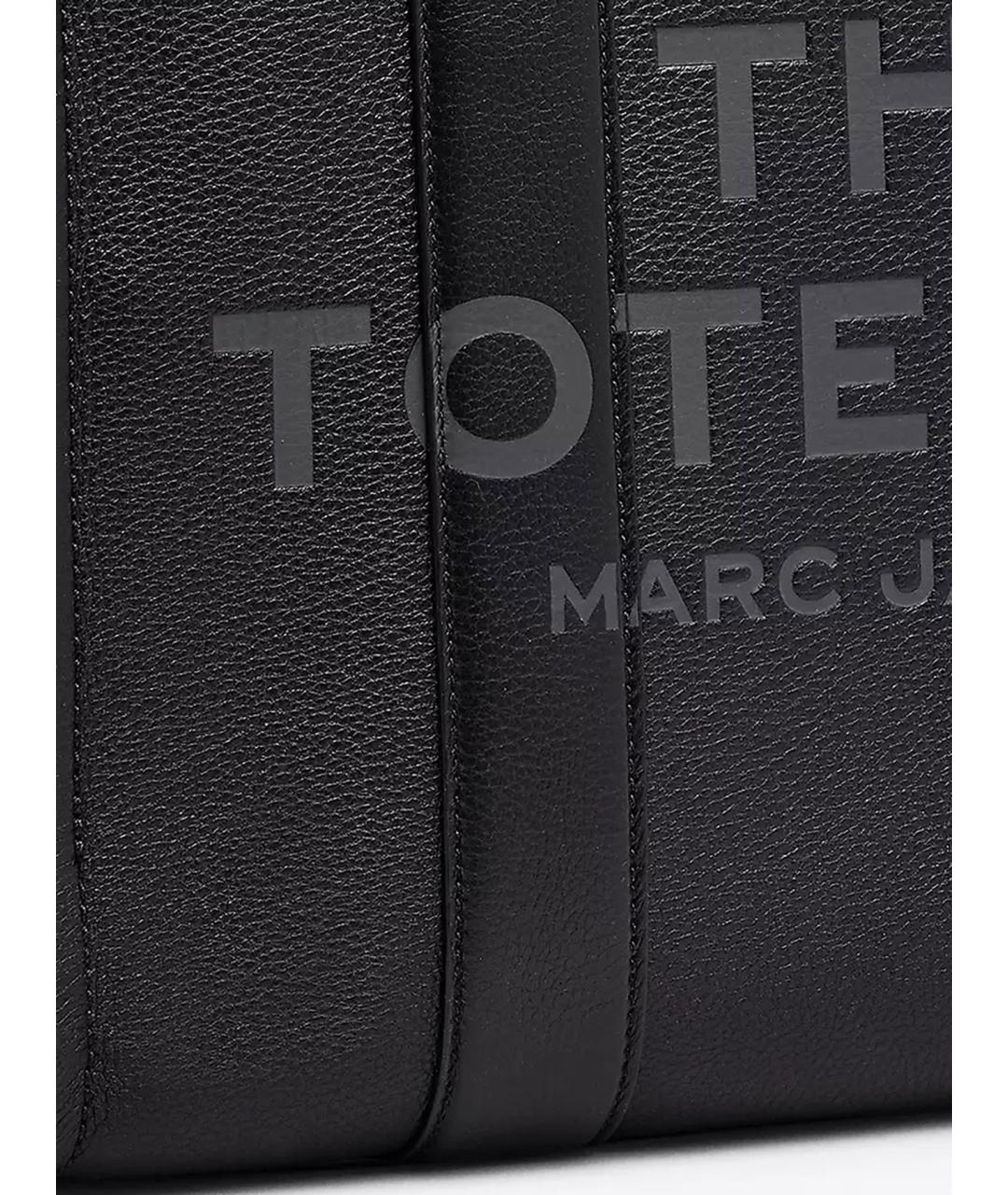 MARC JACOBS Черная кожаная сумка тоут, фото 5