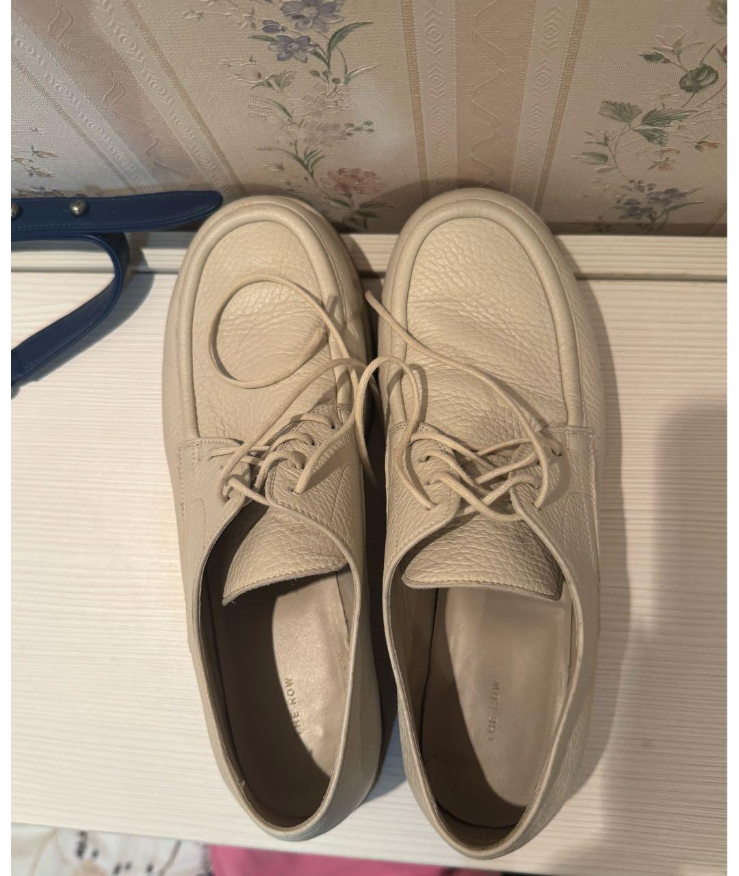 THE ROW Белые кожаные брогги и оксфорды, фото 3