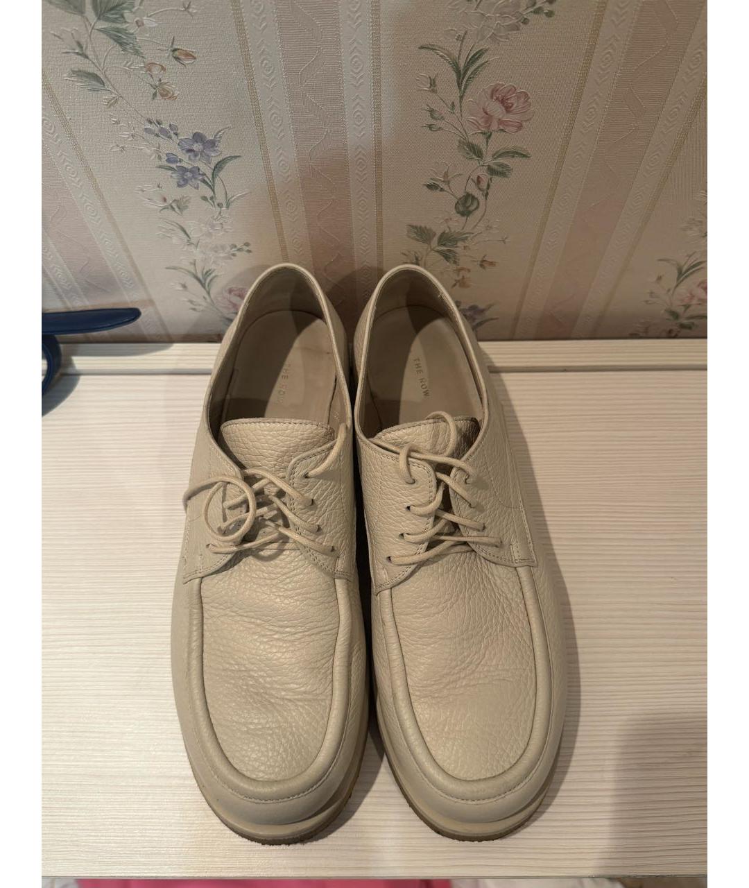 THE ROW Белые кожаные брогги и оксфорды, фото 2