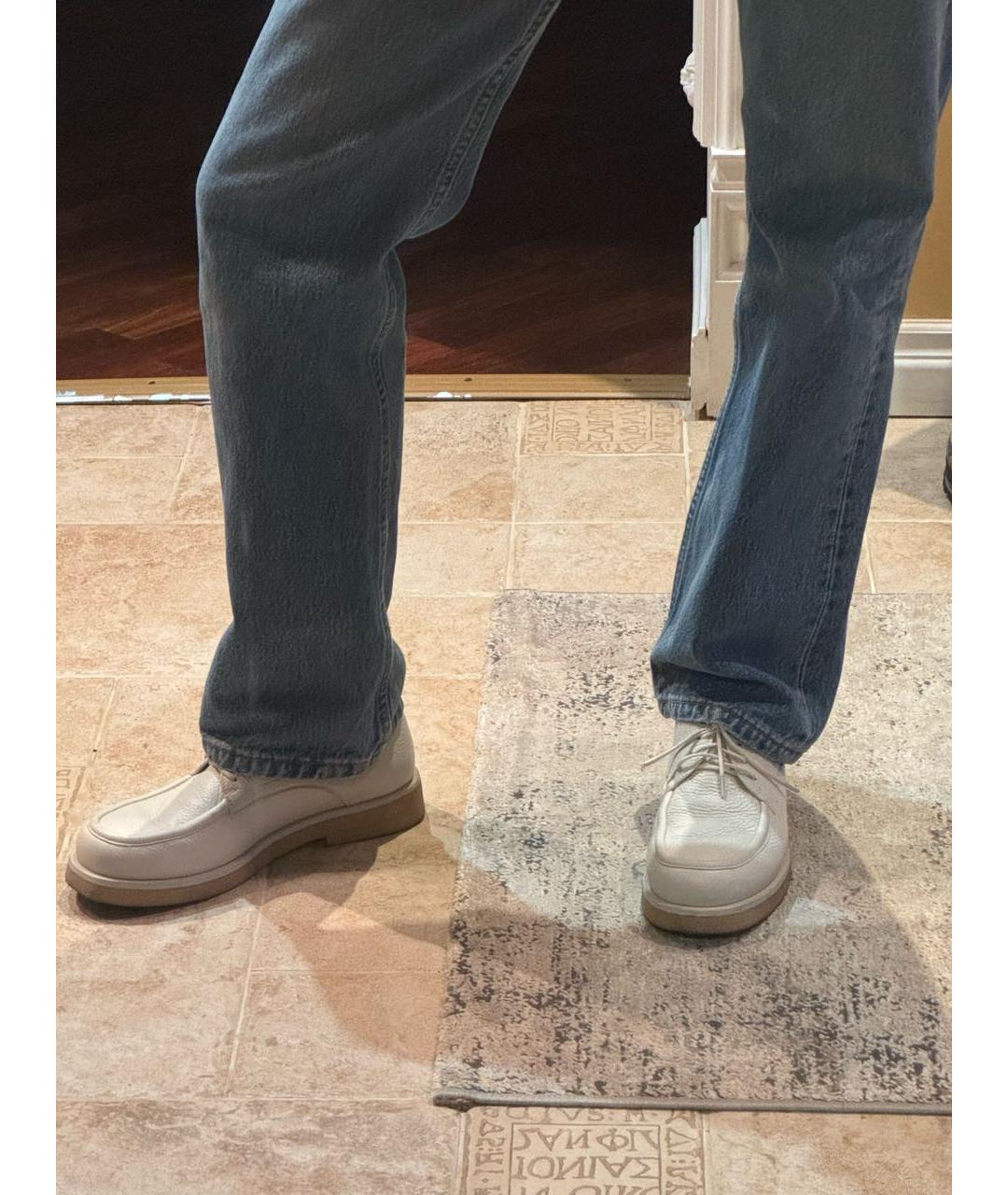 THE ROW Белые кожаные брогги и оксфорды, фото 5