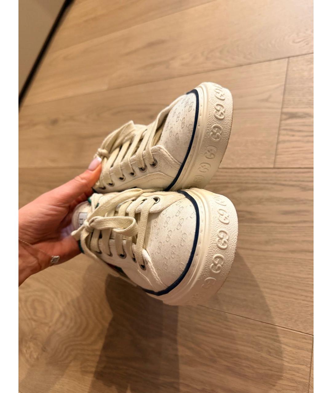 GUCCI Белые кеды, фото 5