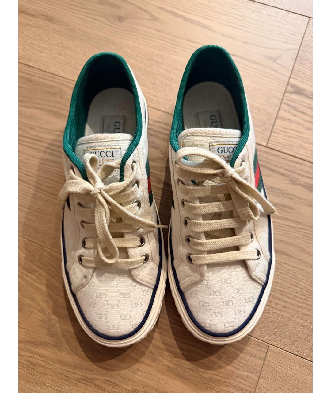 GUCCI Белые кеды, фото 2