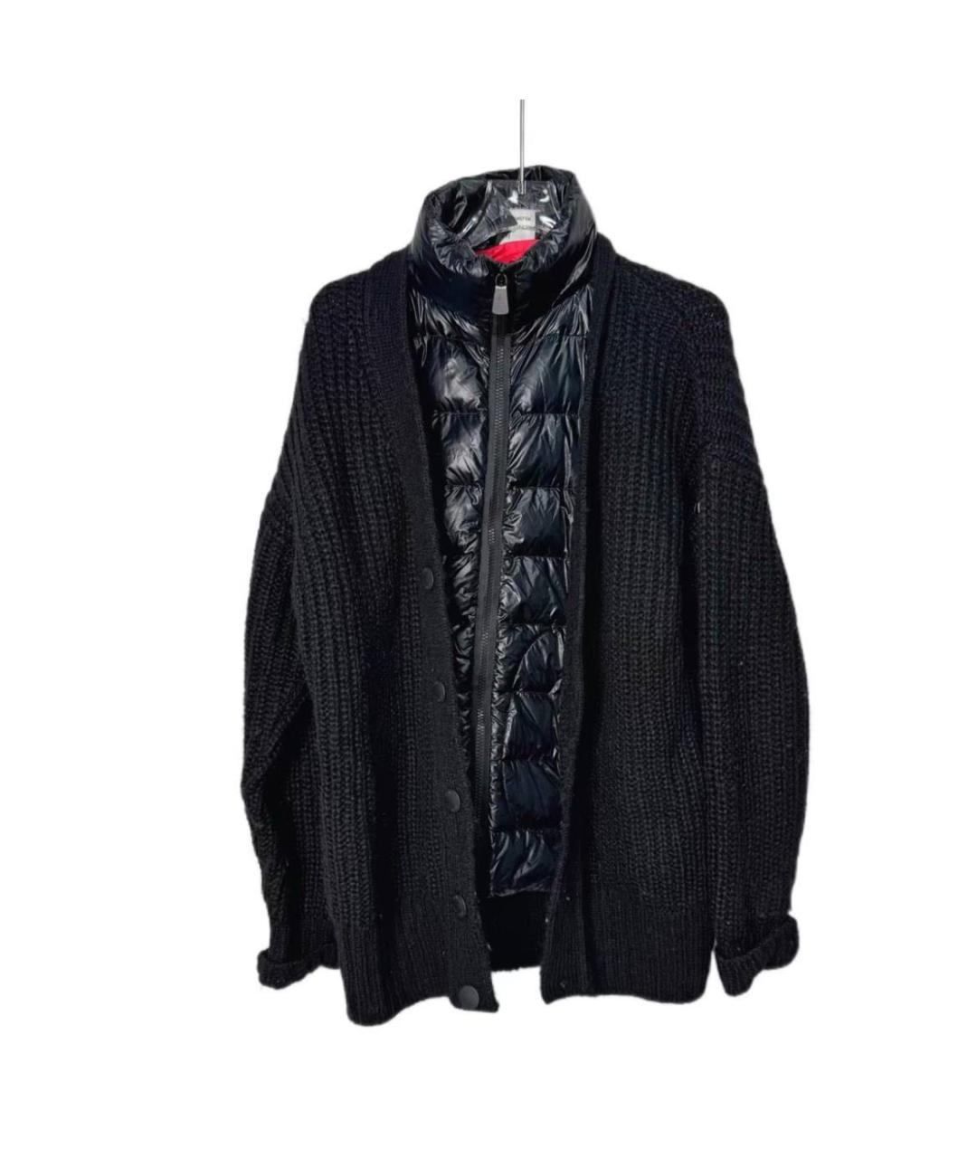 MONCLER GRENOBLE Черный шерстяной кардиган, фото 4