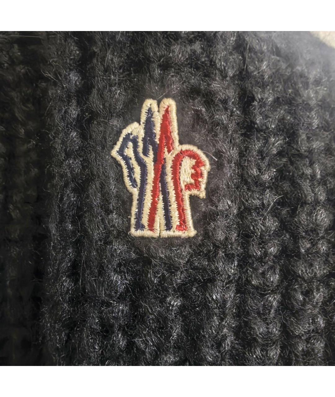 MONCLER GRENOBLE Черный шерстяной кардиган, фото 3