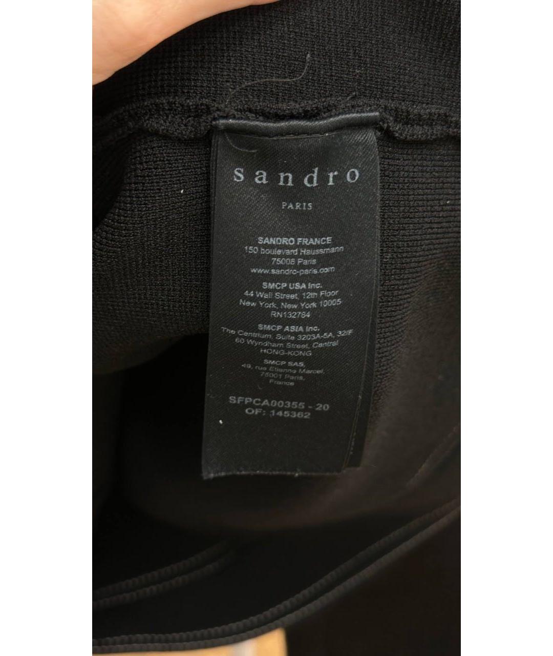 SANDRO Черный вискозный костюм с юбками, фото 5
