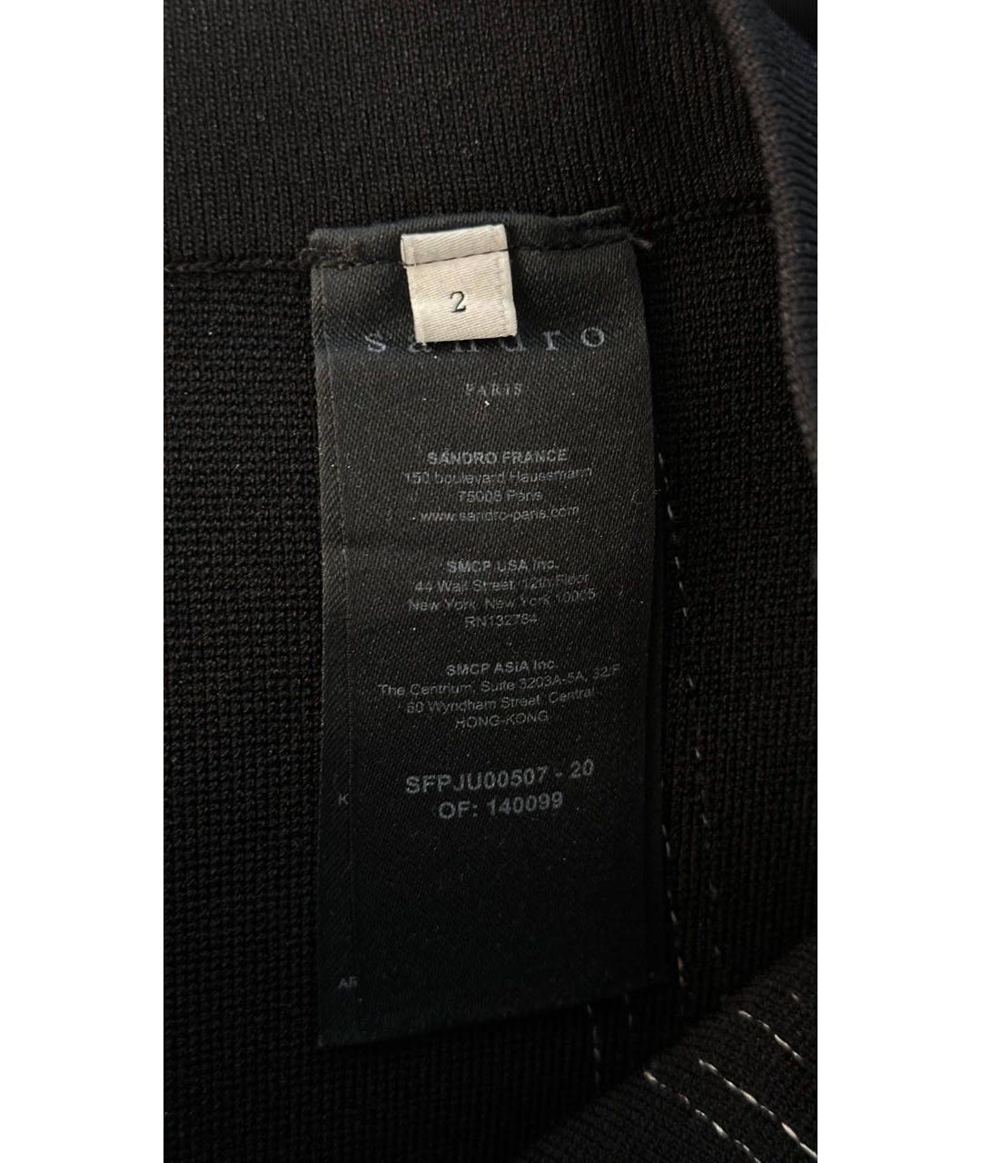 SANDRO Черный вискозный костюм с юбками, фото 7