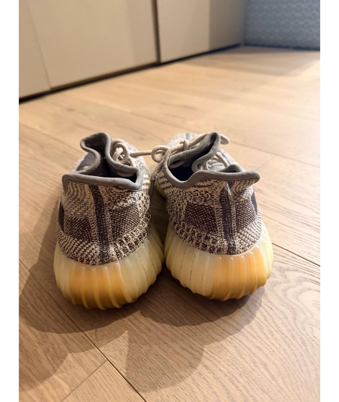 ADIDAS YEEZY Коричневые текстильные кроссовки, фото 4