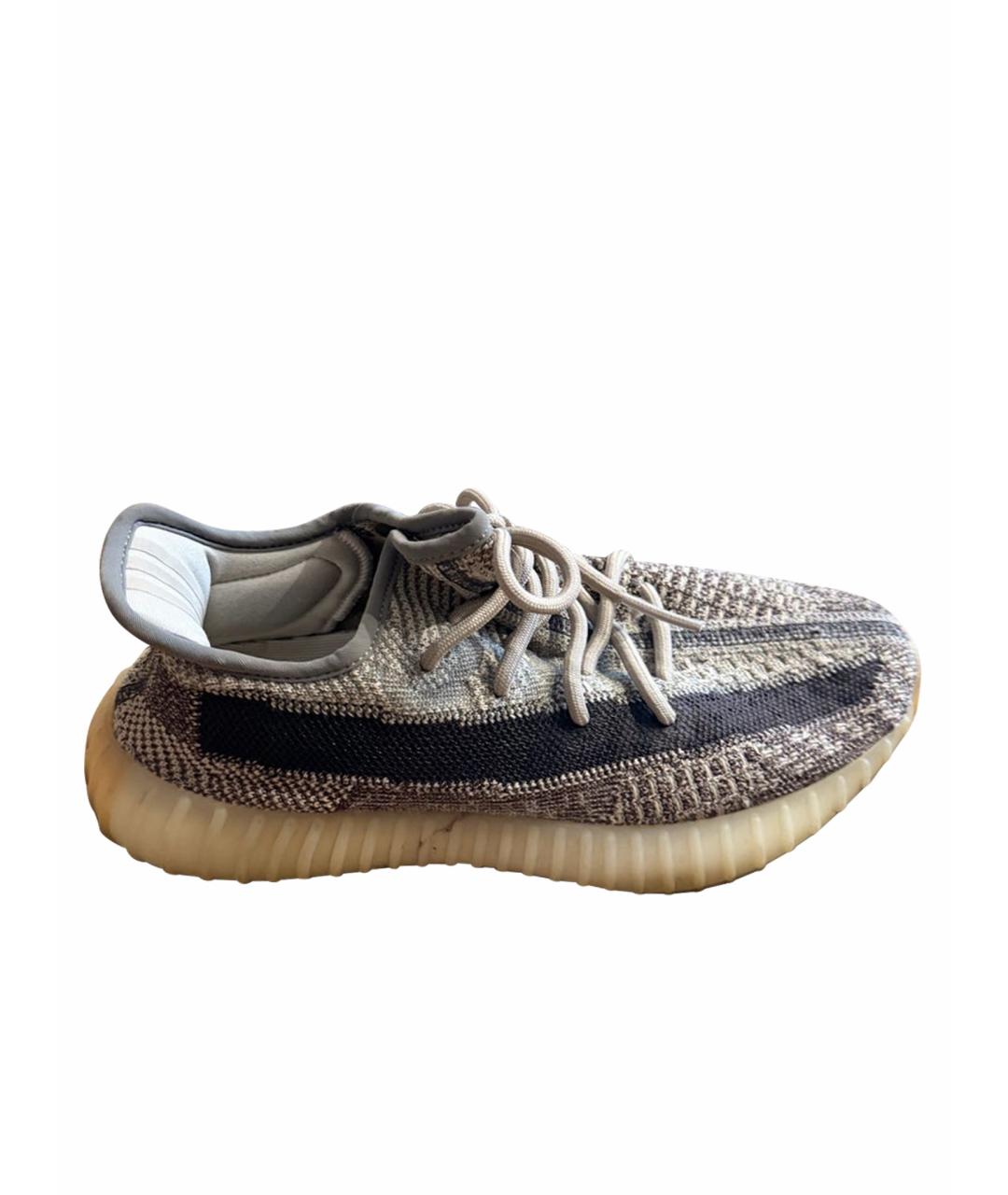 ADIDAS YEEZY Коричневые текстильные кроссовки, фото 1