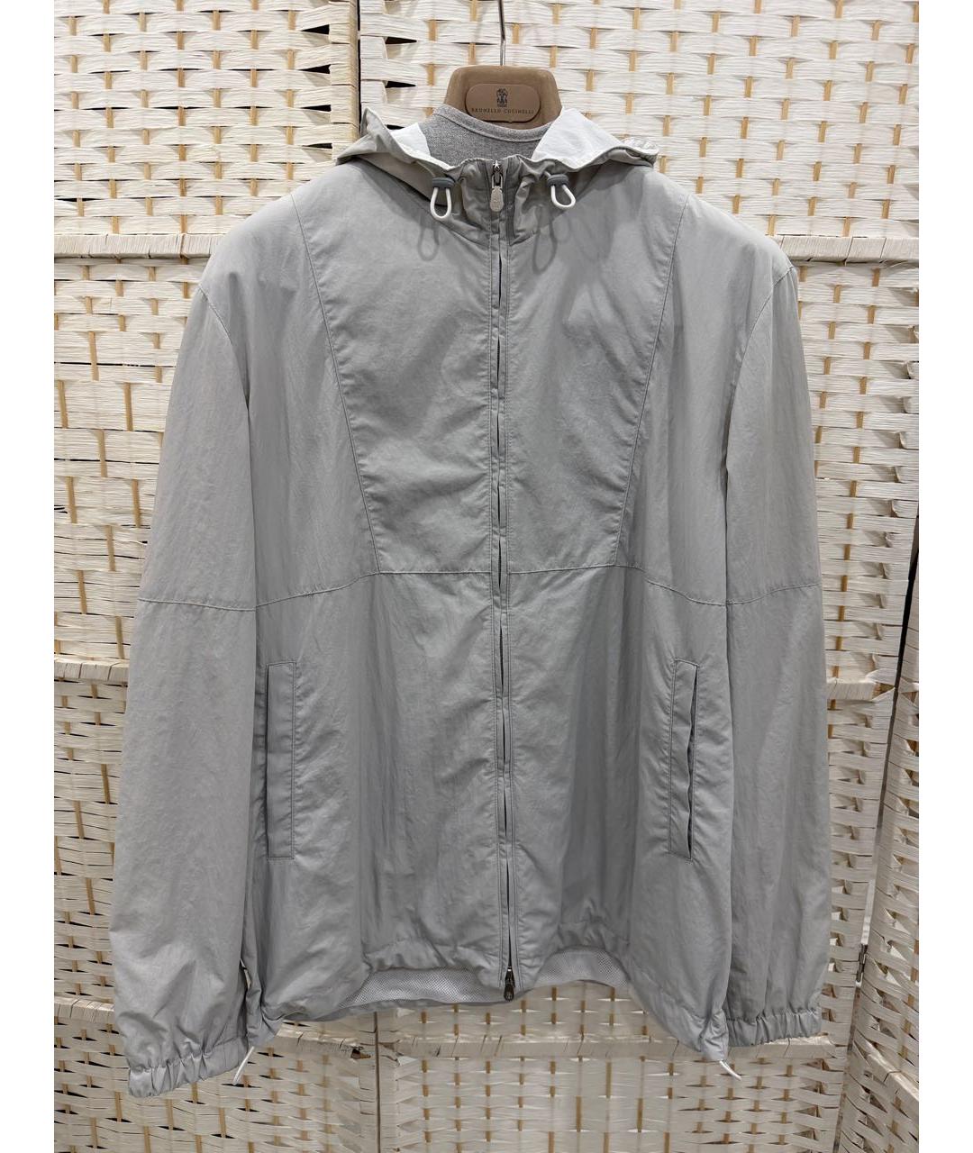 BRUNELLO CUCINELLI Серая полиамидовая куртка, фото 4