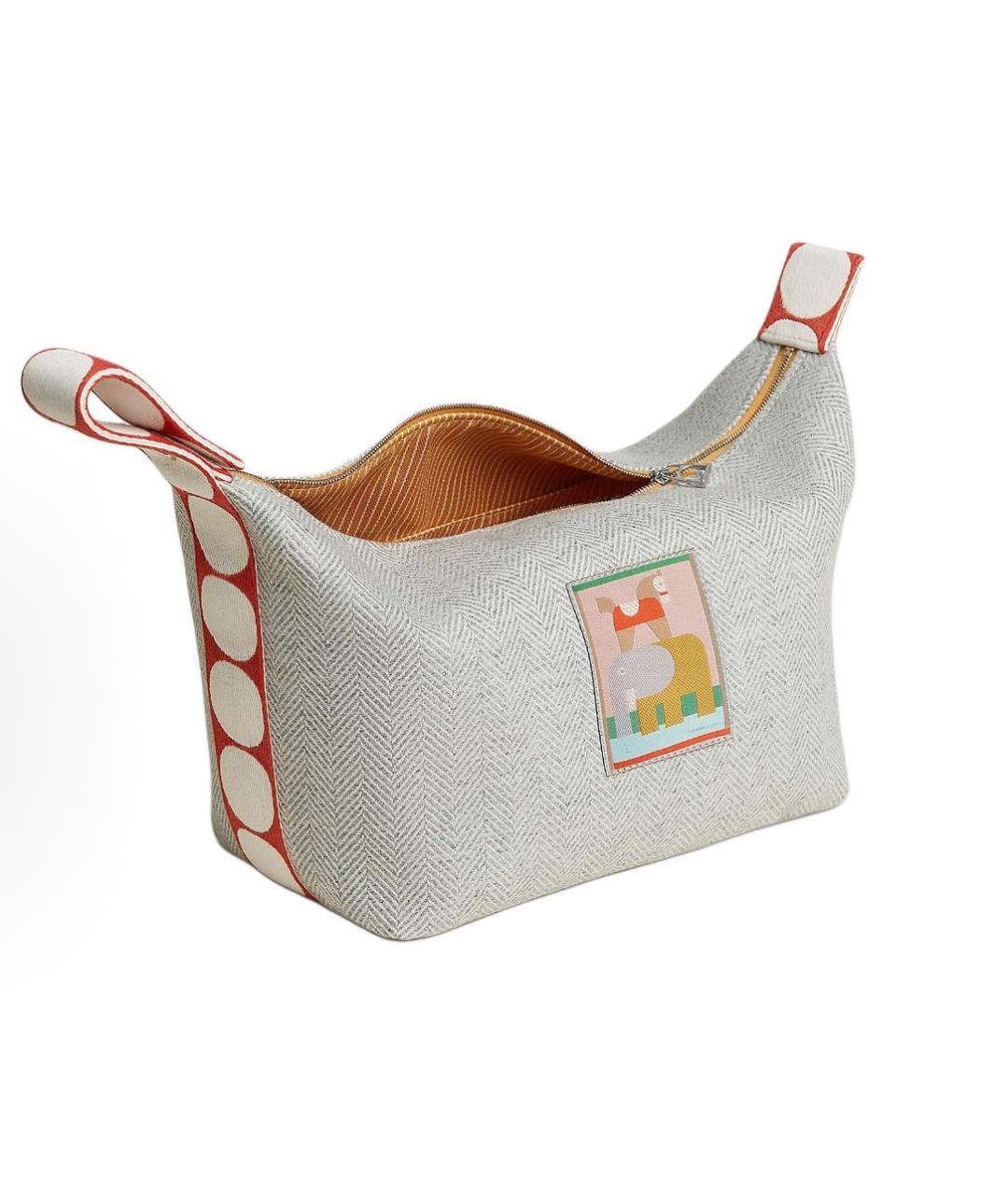 HERMES Серая косметичка, фото 2