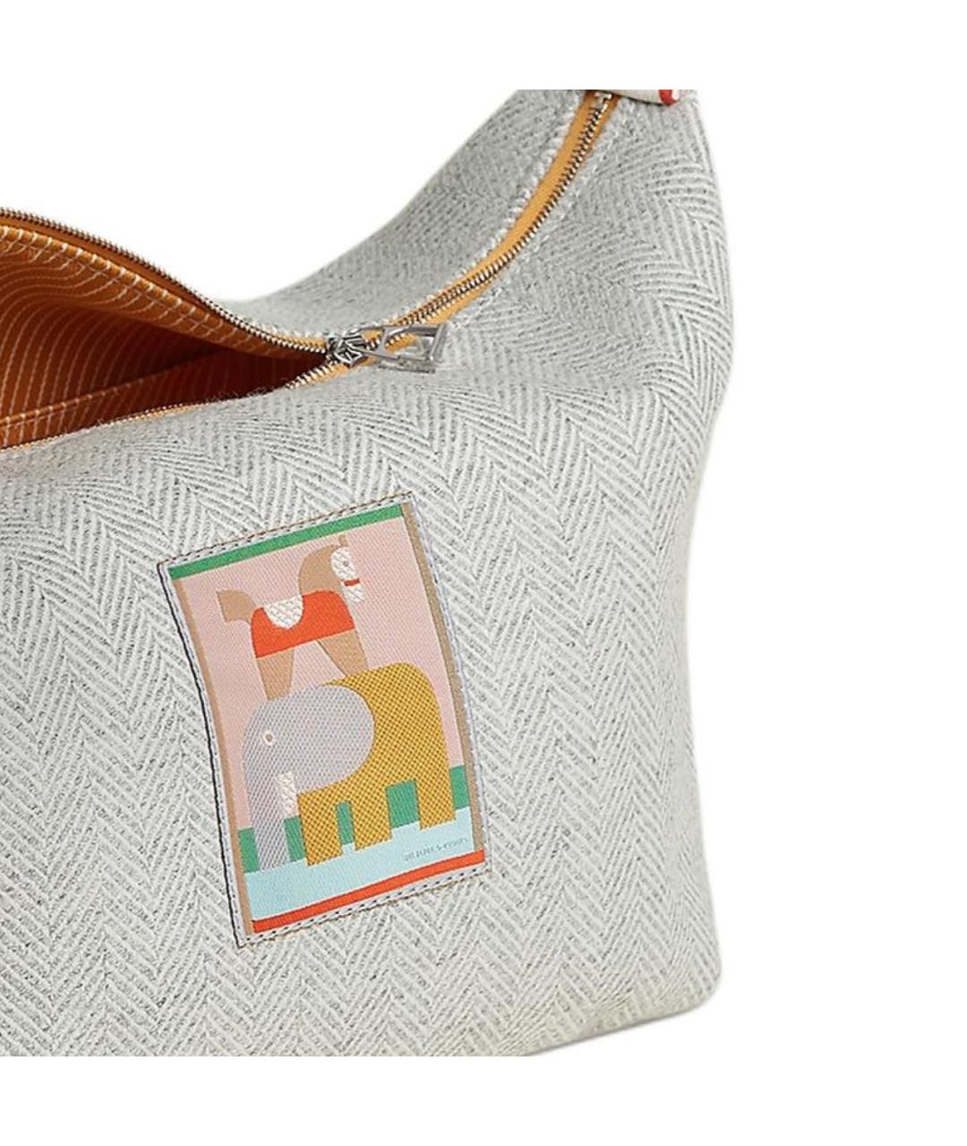 HERMES Серая косметичка, фото 4