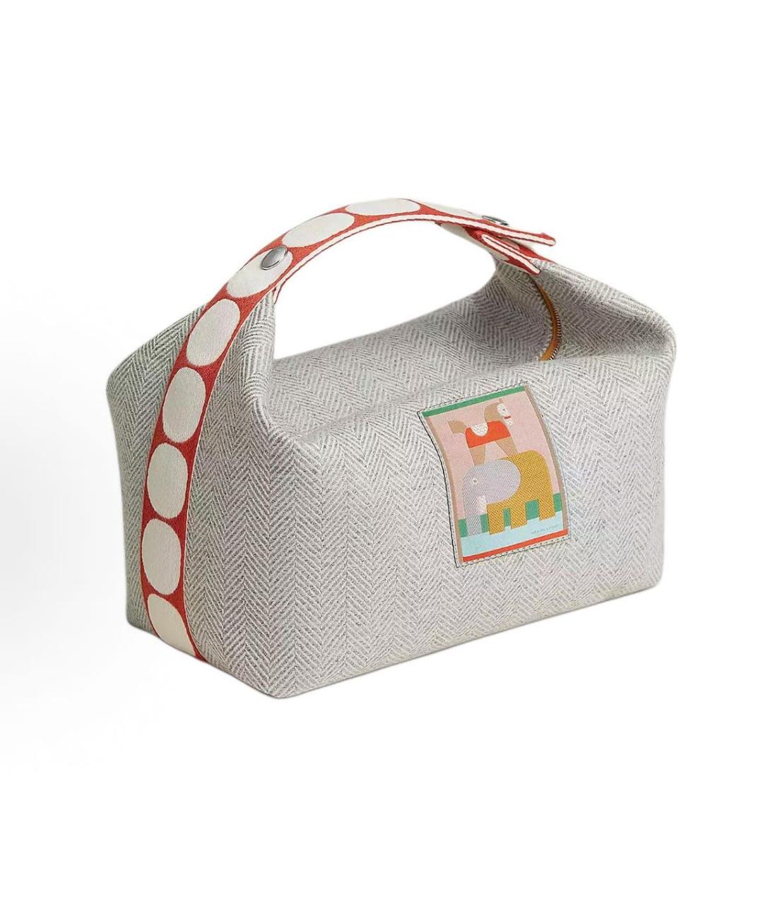 HERMES Серая косметичка, фото 9