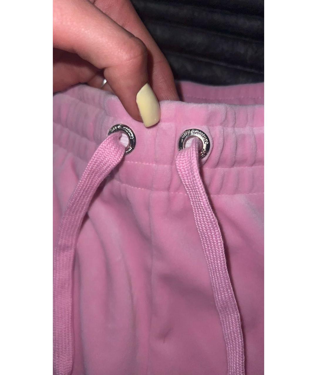 JUICY COUTURE Розовый велюровый спортивные костюмы, фото 5