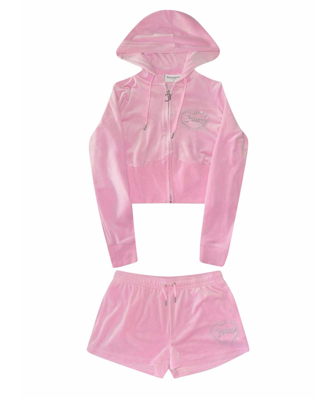 JUICY COUTURE Розовый велюровый спортивные костюмы, фото 9