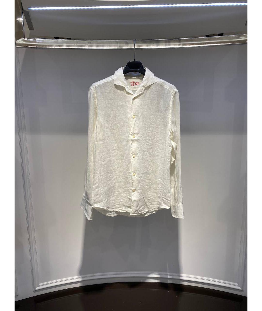 MC2 SAINT BARTH Белая льняная кэжуал рубашка, фото 3